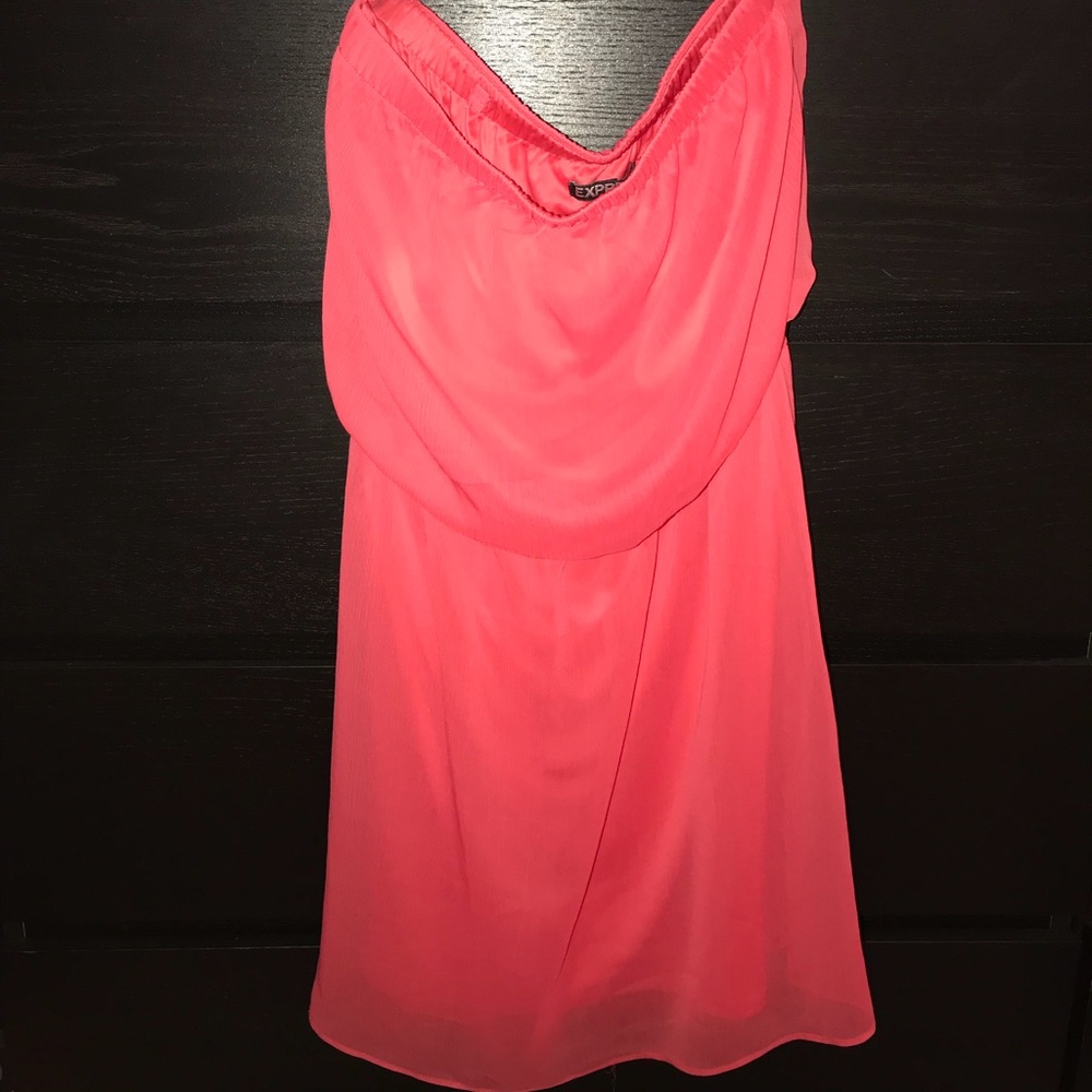 Coral short sundress